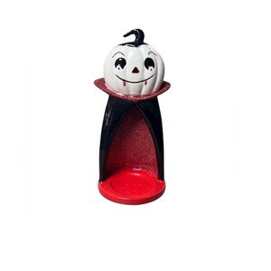 Bath & Body Works NEW Retired Halloween Pumpkin Vampire Boy Mini Candle Holder